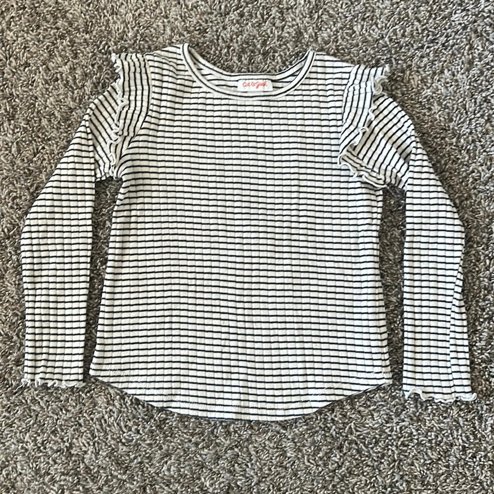 Cat and Jack striped long sleeve shirt. Size 5T.